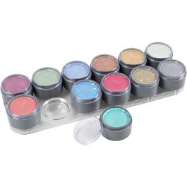 Water-based Face Paint Palette, mother of pearl colours, 12x15 ml/ 1 pc [HOB-77061]