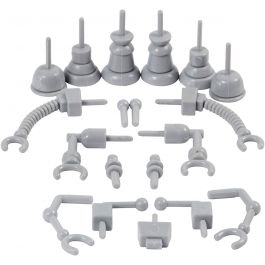 Robot parts, grey, size 0,5-6 cm, 19 pc/ 1 pack [HOB-78277]