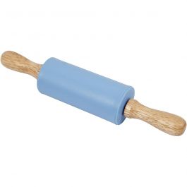 Rolling pin, light blue, L: 23 cm, D 4.5 cm, 1 pc [HOB-78285]