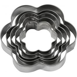 Cookie cutters, flower, size 8 cm, 5 pc/ 1 pack [HOB-782880]