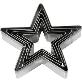 Cookie cutters, star, size 8 cm, 5 pc/ 1 pack [HOB-782881]