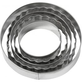 Cookie cutters, circle, size 8 cm, 5 pc/ 1 pack [HOB-782882]