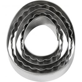 Cookie cutters, egg, size 8 cm, 5 pc/ 1 pack [HOB-782884]