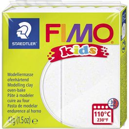 FIMO® Kids Clay, white, glitter, 42 g/ 1 pack [HOB-78534]