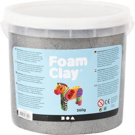 Foam Clay®, silver, metallic, 560 g/ 1 bucket [HOB-78847]
