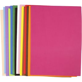 EVA foam, assorted colours, A3, 297x420 mm, thickness 2 mm, 30 ass sheets/ 1 pack [HOB-79004]