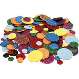 EVA Foam Circles, D 12+20+32 mm, 1000 asstd./ 1 pack [HOB-79022]