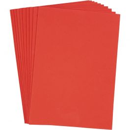EVA foam, red, A4, 210x297 mm, thickness 2 mm, 10 sheet/ 1 pack [HOB-79044]