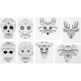 Shrink plastic sheets with motifs, matt transparent, 10,5x14,5 cm, thickness 0,3 mm, 36 sheet/ 1 pack [HOB-79069]