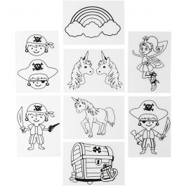 Shrink plastic sheets with motifs, 10,5x14,5 cm, thickness 0,3 mm, 36 sheet/ 1 pack [HOB-79072]