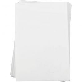 Shrink Plastic Sheets, Matt white, 20x30 cm, thickness 0,3 mm, 100 sheet/ 1 pack [HOB-79089]