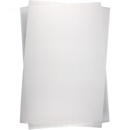 Shrink Plastic Sheets, Matt white, 20x30 cm, thickness 0,3 mm, 10 sheet/ 1 pack [HOB-79090]