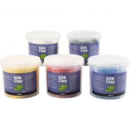 Silk Clay®, primary colours, 5x650 g/ 1 pack [HOB-79138]