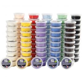 Silk Clay®, assorted colours, 10x10 tub/ 1 pack [HOB-79145]