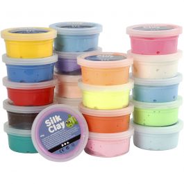 Silk Clay®, assorted colours, 20x40 g/ 1 pack [HOB-79147]