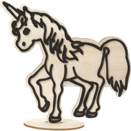 Decoration Figure, Unicorn, H: 19 cm, 1 pc [HOB-791954]