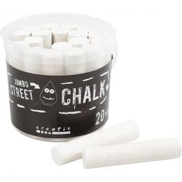 Sidewalk Chalk, white, 20 pc/ 1 pack [HOB-900584]