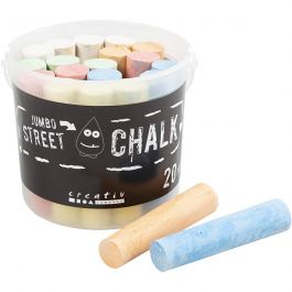 Sidewalk Chalk, assorted colours, 20 pc/ 1 pack [HOB-900590]