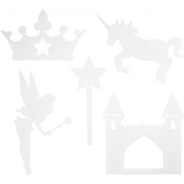 Fairy Tale, white, H: 13,5-27,5 cm, W: 9,5-25 cm, 230 g, 16 pc/ 1 pack [HOB-95204]