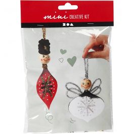 Mini Craft Kit, punched figures for making hanging decorations, 1 set [HOB-977350]