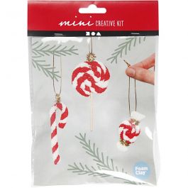 Mini Craft Kit, Christmas candy cane hanging decoration, 1 pack [HOB-977354]