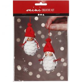 Mini Craft Kit, Christmas elf girls, H: 8 cm, 1 pack [HOB-977404]