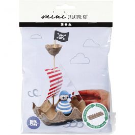 Mini Craft Kit, Egg box pirate ship, 1 pack [HOB-977433]