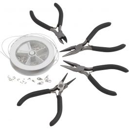 Jewellery Making Kit, silver-plated, 1 set [HOB-99128]