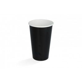 Milkshake cup Carton medium 450ml Ø9 cm 16oz Black FSC®Mix (500 pcs) [TK-9987082]