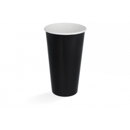 Milkshake cup Carton Large 560ml Ø9 cm 20oz Black FSC®Mix (500 pcs) [TK-9987083]