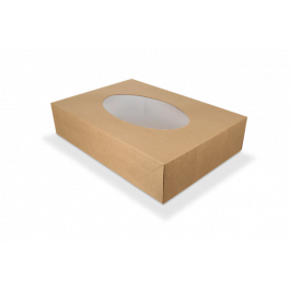 Catering boxes kraft 36x25x8cm with Window (50 pcs) [TK-9987698]