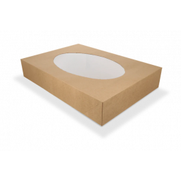 Catering boxes kraft 46x32x8cm with Window (50 pcs) [TK-9987699]