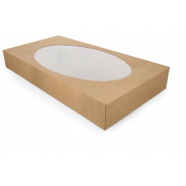 Catering boxes kraft 56x32x8cm with Window (50 pcs) [TK-9987700]