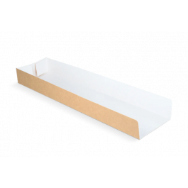 Panini tray 7x3x28 cm kraft/White (1.000 pcs) [TK-9988130]