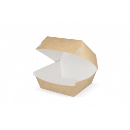 Hamburger Box 10,5x8,5x10,5 cm kraft/White (400 pcs) [TK-9988135]