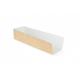 Hotdog tray 7x5x23 cm kraft/White (1.000 pcs) [TK-9988286]