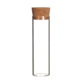 Glass Tube with cork Ø3cm and 10cm tall (set of 12 pcs) [IFS-29142]