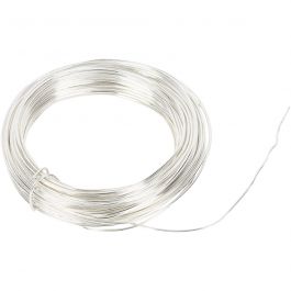 Metal wire, silver-plated, thickness 1 mm, 4 m/ 1 roll [HOB61010]