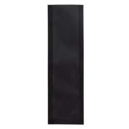 Plastic Bags Matt Black 3.8x12.7cm Tamper-proof Heat sealable (100 pieces) [CRB5B]