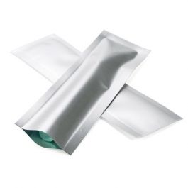 Plastic Bags Matt Silver 3.8x12.7cm Tamper-proof Heat sealable (100 pieces) [CRB5S]