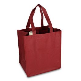 Wine bags 27+19x30cm Bordeaux (50 pcs) [FP-DNW020]