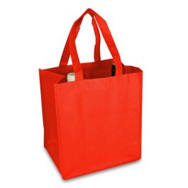 Wine bags 27+19x30cm Red (50 pcs) [FP-DNW062]