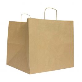 Record carrier Bags 33+33x33cm Brown (100 pcs) [FP-DPT1080]