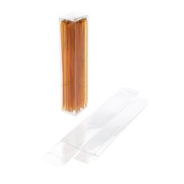 Plastic Gift Boxes 3.8x3.2x17.1cm Crystal Clear (25 pieces) [FPB341]
