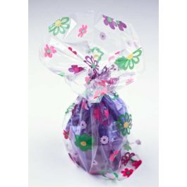 Printed Bags Flowers 8.9x5.1x19.1cm with side gusset (100 pieces) [G3FG]