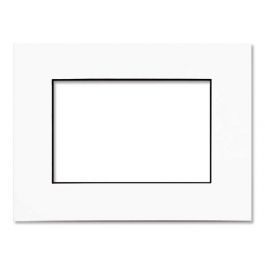 Mount Board White/Black Core 32.1x47.3cm Window - Outer size 45.7x61cm (10 pieces) [MS20206]
