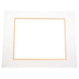 Mount Board Double thick Ivory/Gold 27.9x35.6cm with 19.4x24.5cm Window (10 pieces) [MD20023]