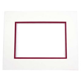 Mount Board Double thick Ivory/Terracotta 27.9x35.6cm with 19.4x24.5cm Window (10 pieces) [MD20036]