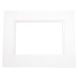 Mount Board Double thick White/White 27.9x35.6cm with 19.4x24.5cm Window (10 pieces) [MD20148]