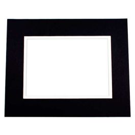Mount Board Double thick Black/White 27.9x35.6cm with 19.4x24.5cm Window (10 pieces) [MD20158]